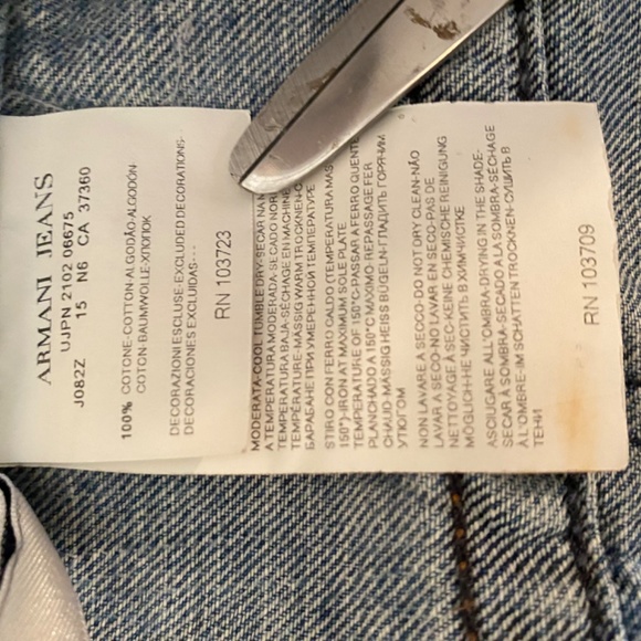 ARMANI JEANS Men’s Blue Jeans Sz 34 - Picture 12 of 15